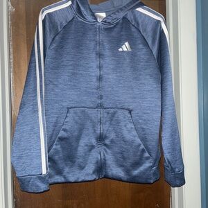 Blue Adidas zip up Hoodie